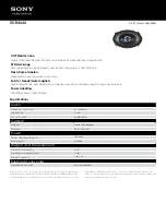 Sony XS-R4644 Specifications preview