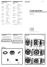 Sony XS-S1600 Primary Instructions preview