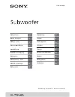Preview for 1 page of Sony XS-W104ES Instructions Manual