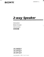 Sony XS-W1621 Marketing Instructions For Use Manual preview