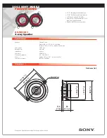 Предварительный просмотр 1 страницы Sony XS-W3521 Marketing Specifications