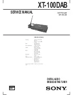 Preview for 1 page of Sony XT-100DAB Service Manual