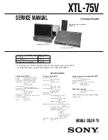 Sony XT-991V Service Manual preview