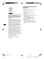 Preview for 2 page of Sony XT-DTV1 Operating Instructions Manual