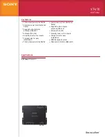 Preview for 1 page of Sony XT-V70 Specifications