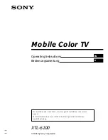 Sony XTL-6100 Operating Instructions Manual preview