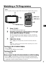 Preview for 7 page of Sony XTL-750W Operating Instructions Manual