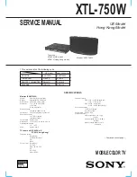 Sony XTL-750W Service Manual preview