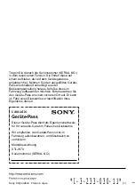 Preview for 84 page of Sony XTL-W70 Operating Instructions Manual