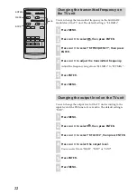 Preview for 22 page of Sony XTL-W7000 Installation/Connections Manual