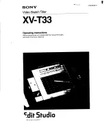 Preview for 1 page of Sony XV-T33 - Video Sketch Titler Operating Instructions Manual