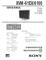 Sony XVM-61EX/6100 Service Manual preview