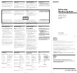 Предварительный просмотр 1 страницы Sony XVM-61EX Operating Instructions