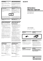 Preview for 1 page of Sony XVM-750WEX Operating Instructions