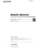 Sony XVM-862 Operating Instructions Manual preview