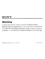 Preview for 14 page of Sony XVM-862 Operating Instructions Manual