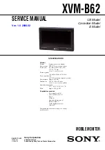 Preview for 1 page of Sony XVM-B62 Service Manual