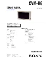 Preview for 1 page of Sony XVM-H6 Service Manual