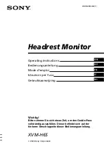 Sony XVM-H65 - Monitor Operating Instructions Manual preview