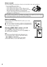 Preview for 6 page of Sony XVM-H65 - Monitor Operating Instructions Manual