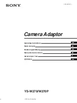 Sony YS-W270 Operating Instructions Manual preview