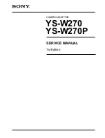 Sony YS-W270 Service Manual preview