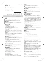 Preview for 1 page of Sony YY1298B Reference Manual