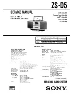 Sony zc-d5 Service Manual preview