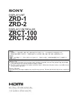 Preview for 1 page of Sony ZRCT-100 Installation Manual