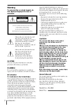 Preview for 2 page of Sony ZS-2000 Primary Operating Instructions Manual