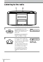 Предварительный просмотр 6 страницы Sony ZS-2000 Primary Operating Instructions Manual