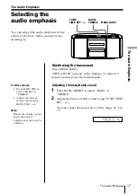 Предварительный просмотр 17 страницы Sony ZS-2000 Primary Operating Instructions Manual