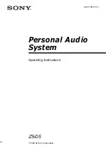 Preview for 1 page of Sony ZS-D5 Operating Instructions Manual