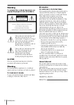Preview for 2 page of Sony ZS-D5 Operating Instructions Manual