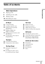 Preview for 3 page of Sony ZS-D50 Operating Instructions  (primary manual) Operating Instructions Manual