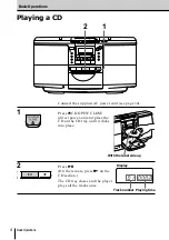 Preview for 4 page of Sony ZS-D50 Operating Instructions  (primary manual) Operating Instructions Manual