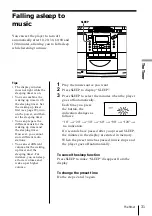 Предварительный просмотр 31 страницы Sony ZS-D50 Operating Instructions  (primary manual) Operating Instructions Manual