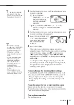 Предварительный просмотр 33 страницы Sony ZS-D50 Operating Instructions  (primary manual) Operating Instructions Manual