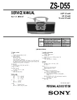 Preview for 1 page of Sony ZS-D55 Service Manual