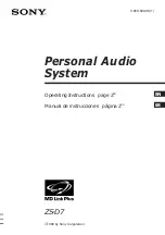 Sony ZS-D7 Operating Instructions Manual preview