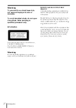 Preview for 2 page of Sony ZS-D7 Operating Instructions Manual