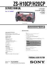 Sony ZS-H10CP Service Manual preview