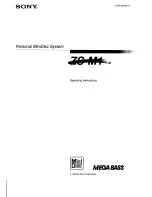 Предварительный просмотр 1 страницы Sony ZS-M1 Operating Instructions Manual