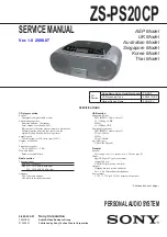 Sony ZS-PS20CP Service Manual preview