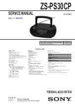 Sony ZS-PS30CP Service Manual preview