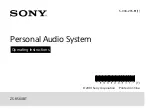 Предварительный просмотр 1 страницы Sony ZS-RS60BT User Manual