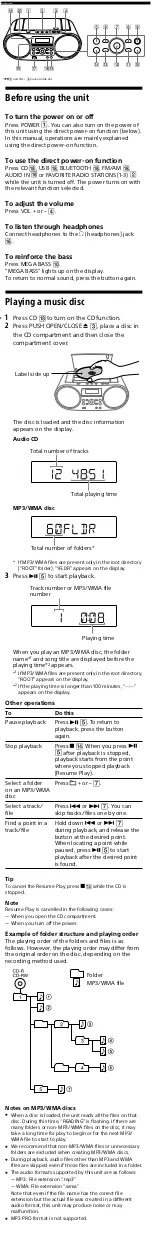 Preview for 3 page of Sony ZS-RS60BT User Manual
