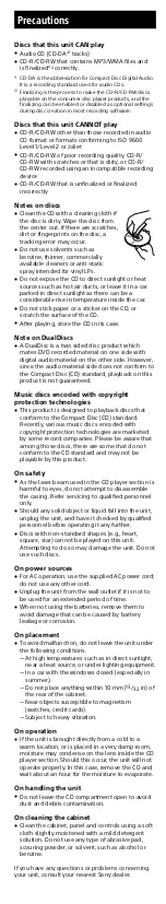 Preview for 12 page of Sony ZS-RS60BT User Manual