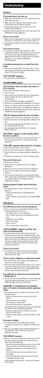Preview for 13 page of Sony ZS-RS60BT User Manual