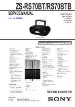 Preview for 1 page of Sony ZS-RS70BT Service Manual